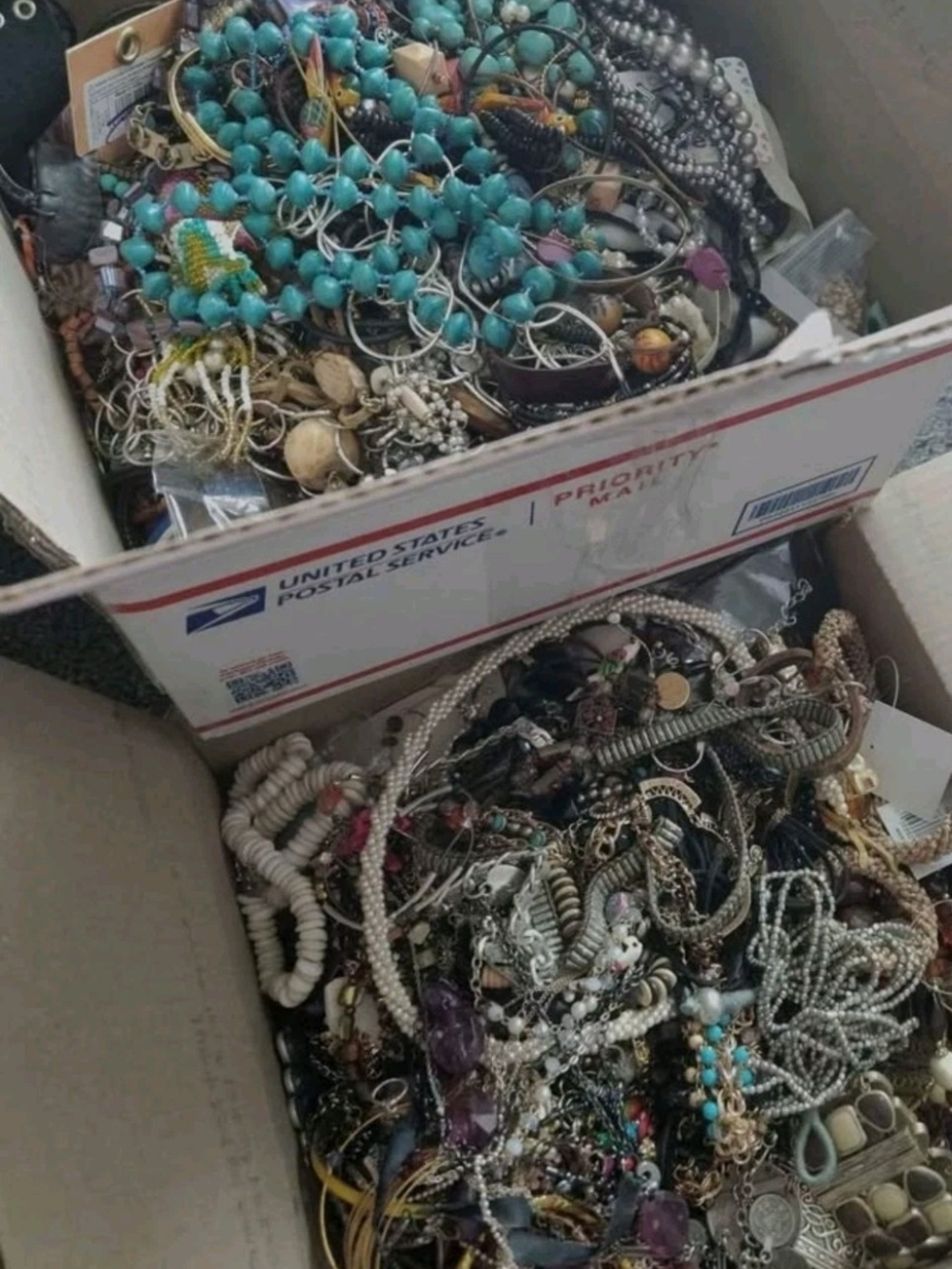 2 Pounds Jewelry Lot Lbs Wear Vintage New  Necklaces Rings Earrings Mystery Lot